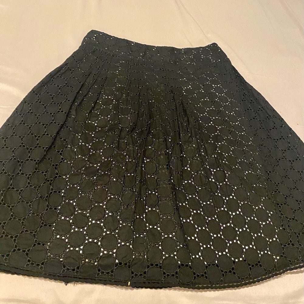 Ann Taylor Black and white lined skirt